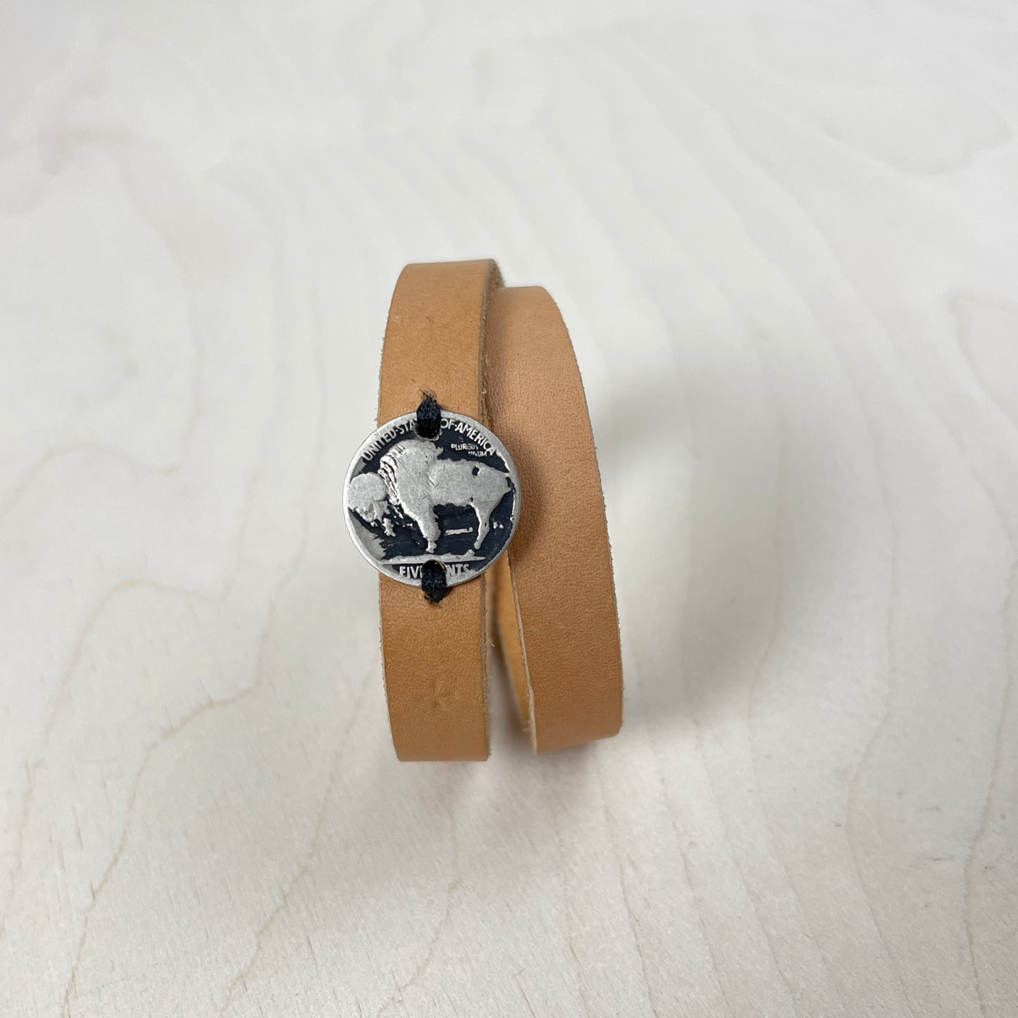 Buffalo Nickel Wristband - Double Wrap