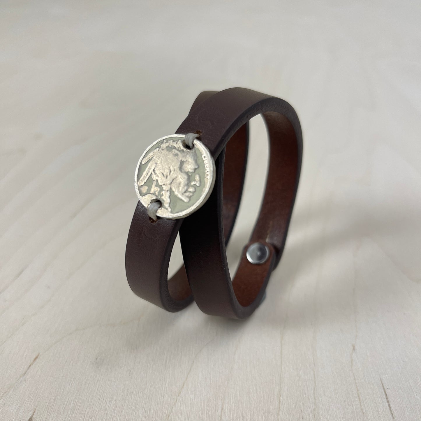 Indian Head Nickel Wristband - Double Wrap