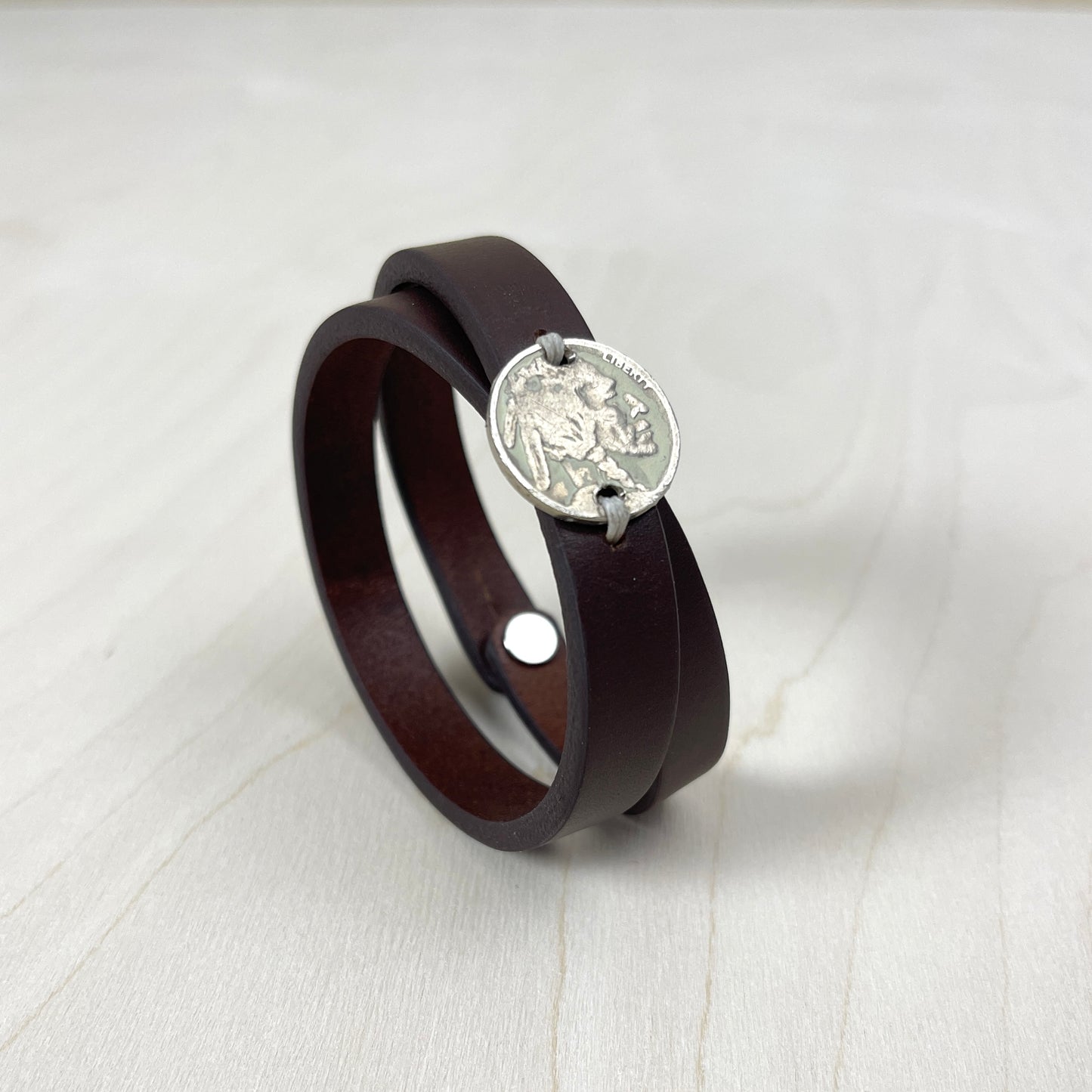 Indian Head Nickel Wristband - Double Wrap