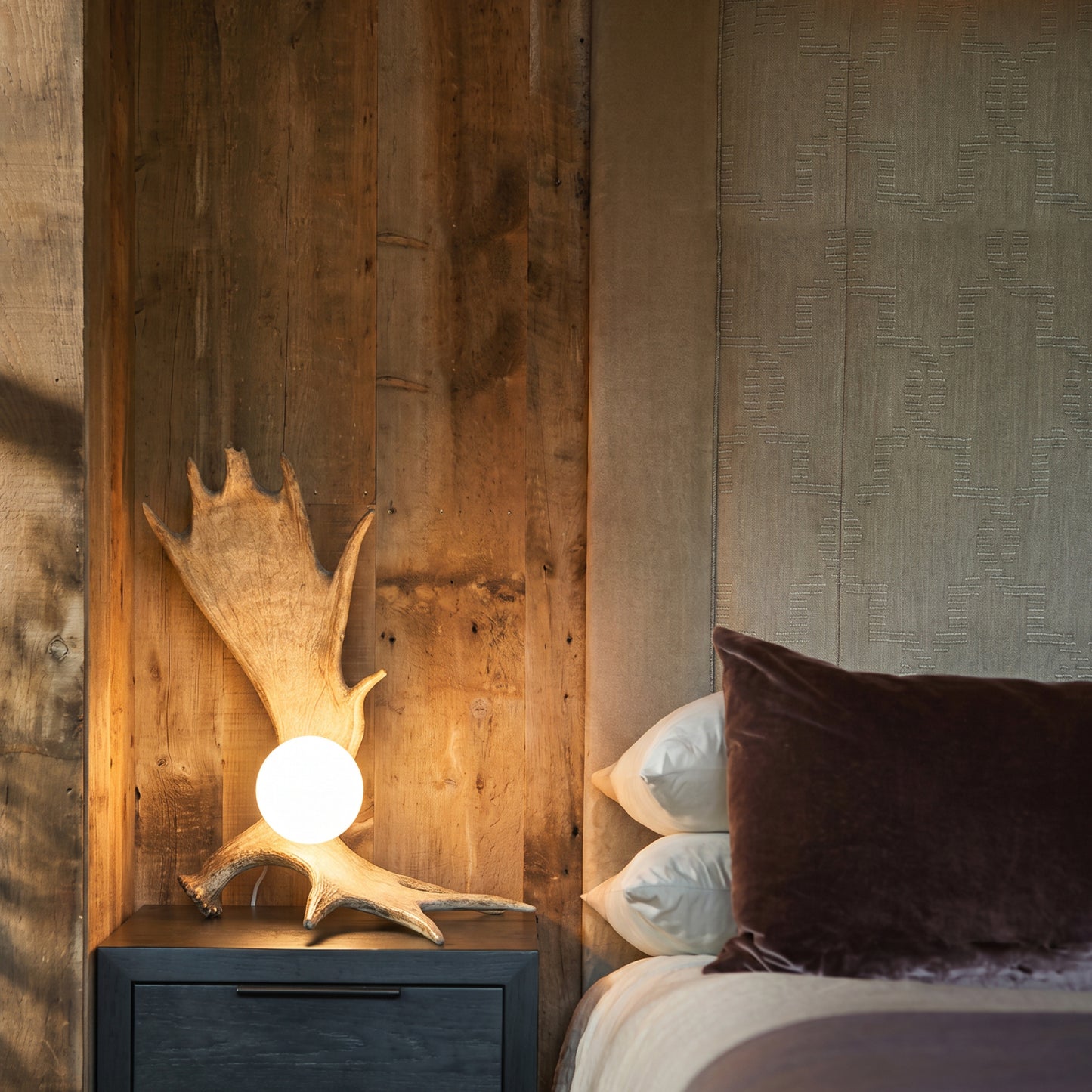 Moose Antler Lamp - Natural