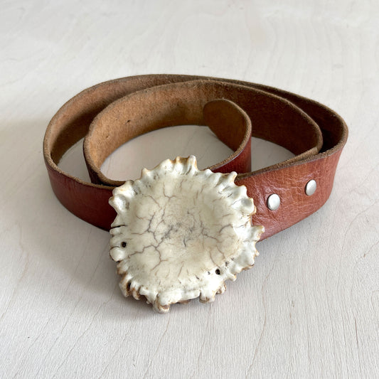 Moose Antler Belt Buckle