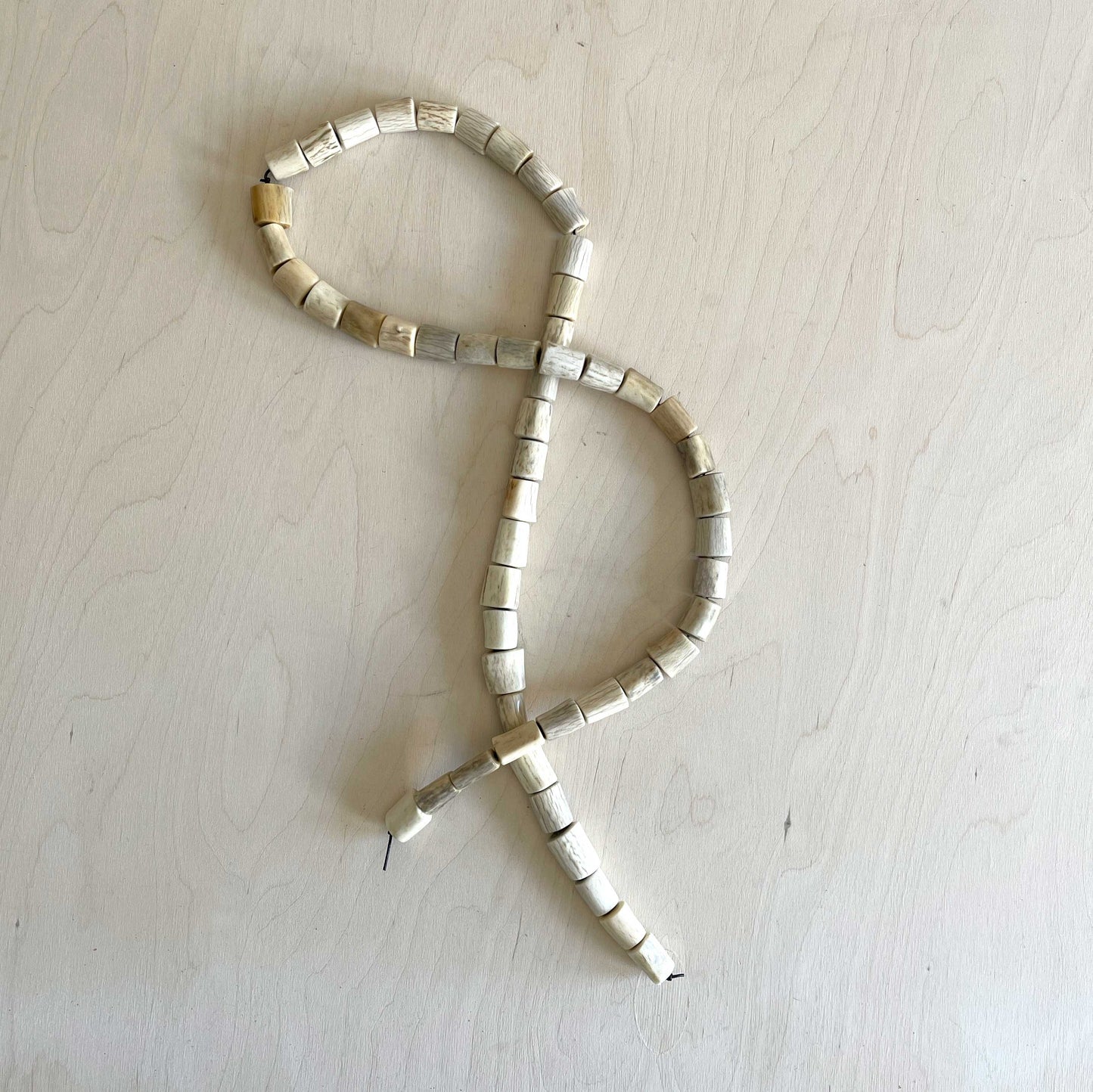 Polished Antler Bead Strand