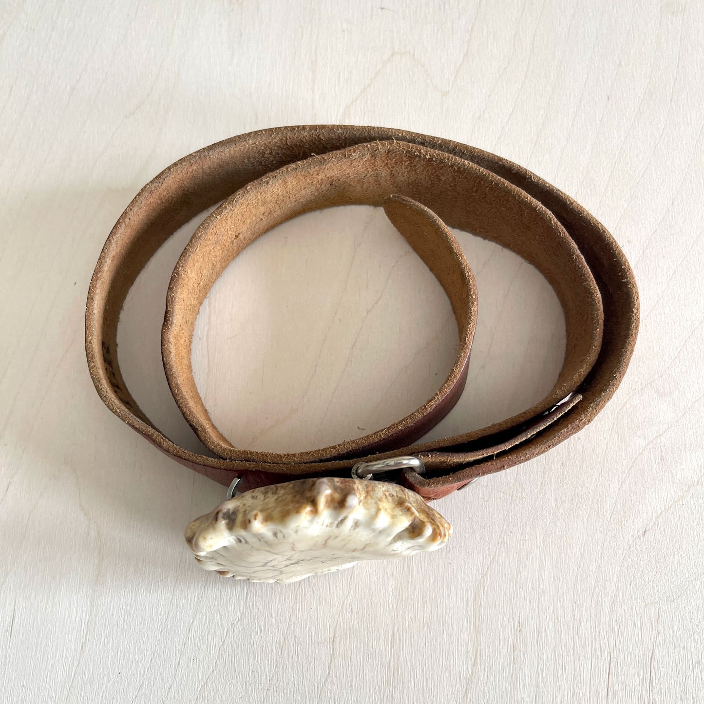 Elk Antler Belt Buckle